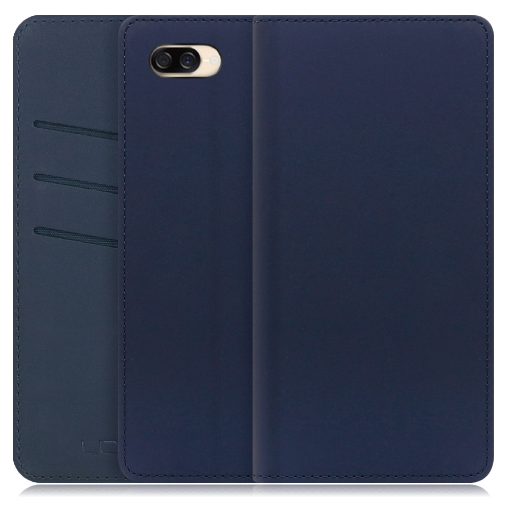 LOOF SKIN Series ZenFone 4 Max / ZC520KL 用 [ネイビー] ケース カバー 手帳型ケース スマホケース ブック型 手帳型カバー カードポケット カード収納