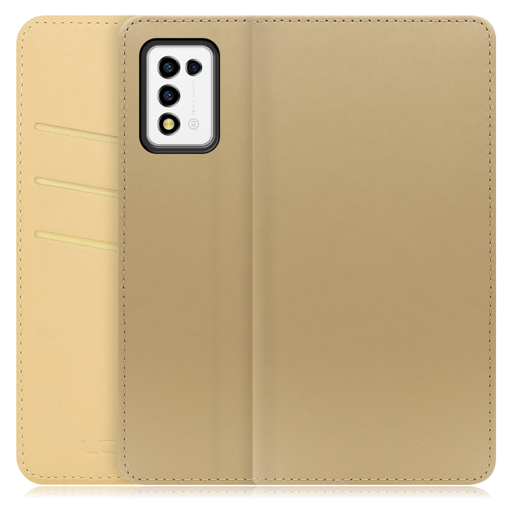 LOOF SKIN Series Libero 5G III / A202ZT 用  [ゴールド] ケース カバー 手帳型ケース スマホケース ブック型 手帳型カバー カードポケット カード収納