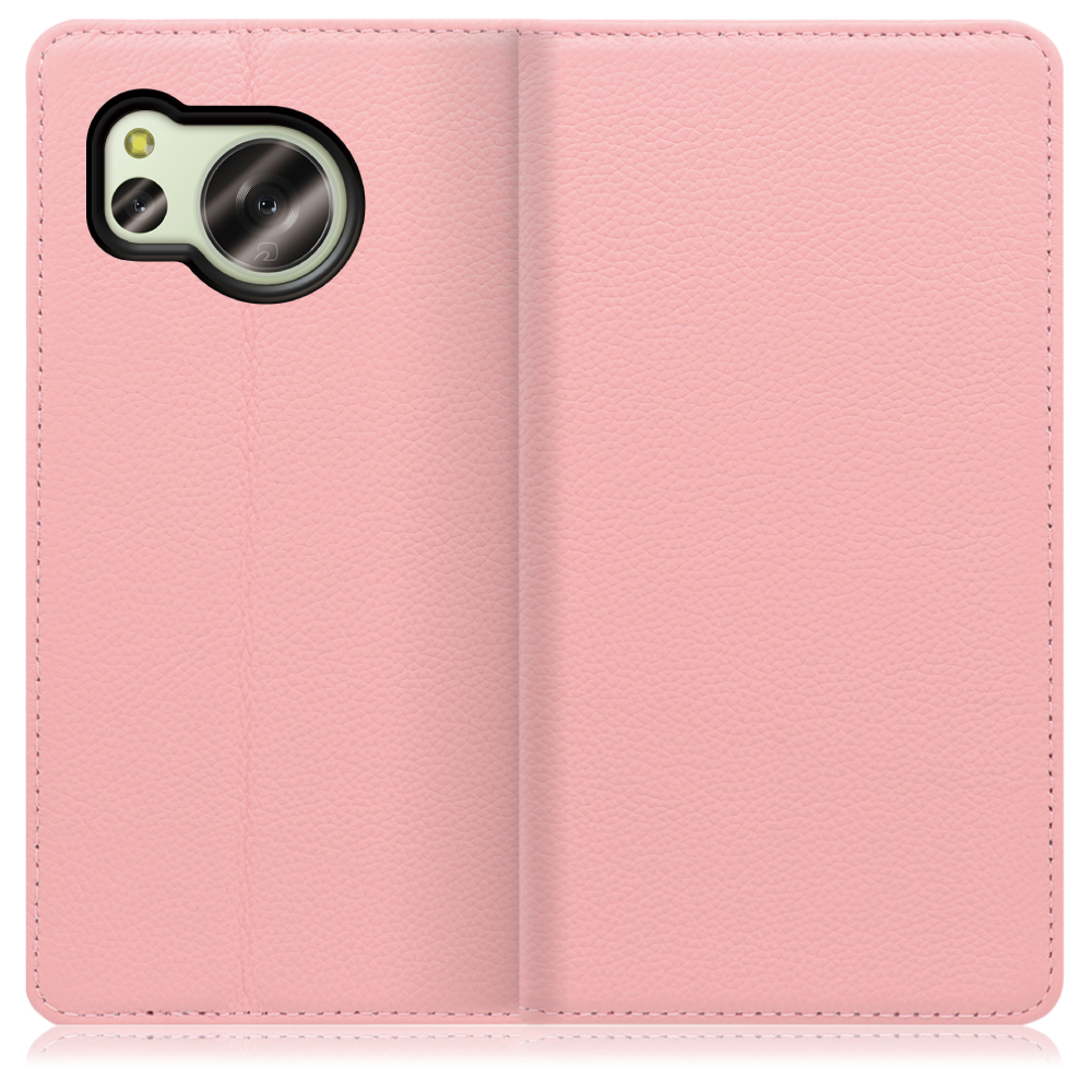 LOOF Pastel Series AQUOS sense8 アクオス 用 [ピンク] 丈夫な本革 お手入れ不要 手帳型ケース カード収納 幅広ポケット ベルトなし