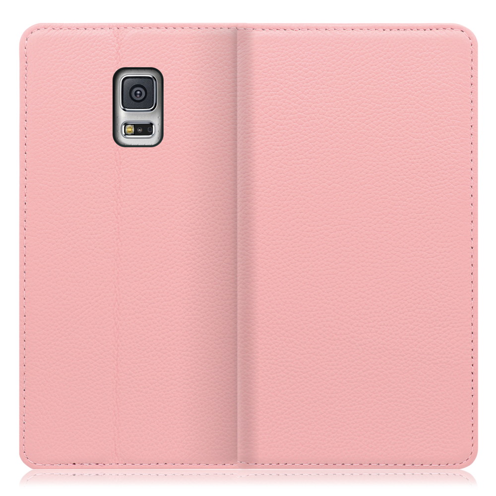 LOOF Pastel Galaxy S5 / SC-04F 用 [ピンク] 丈夫な本革 お手入れ不要 手帳型ケース カード収納 幅広ポケット ベルトなし