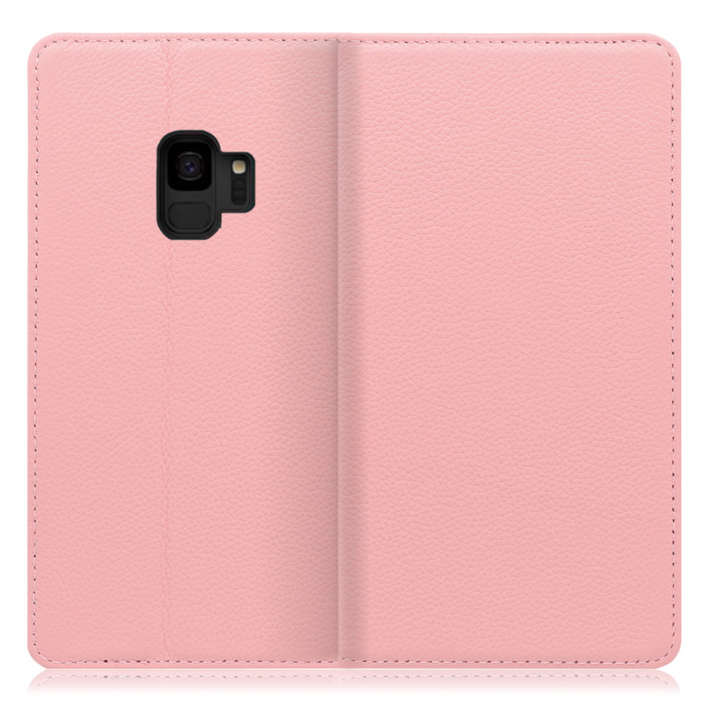 LOOF Pastel Galaxy S9 / SC-02K / SCV38 用 [ピンク] 丈夫な本革 お手入れ不要 手帳型ケース カード収納 幅広ポケット ベルトなし