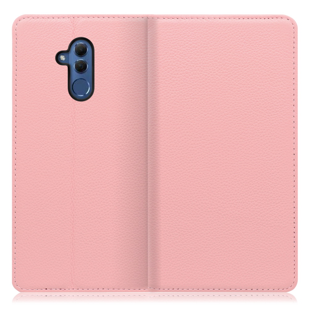 LOOF Pastel HUAWEI Mate 20 lite / SNE-LX2 用 [ピンク] 丈夫な本革 お手入れ不要 手帳型ケース カード収納 幅広ポケット ベルトなし