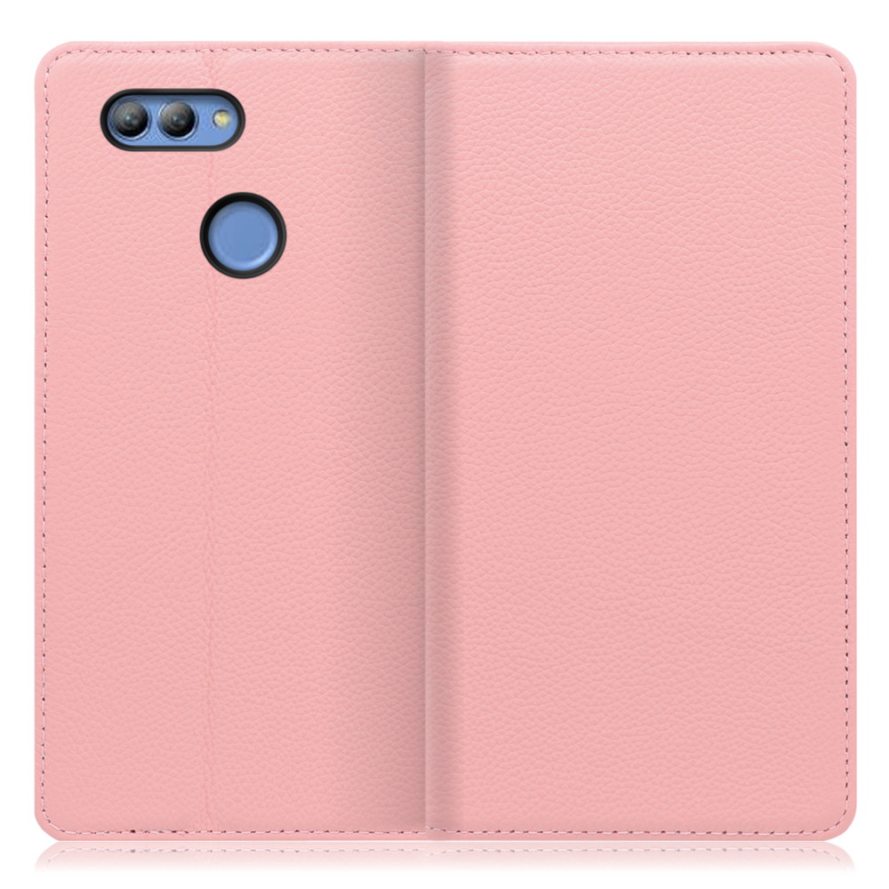 LOOF Pastel HUAWEI nova 2 / HMV31 用 [ピンク] 丈夫な本革 お手入れ不要 手帳型ケース カード収納 幅広ポケット ベルトなし