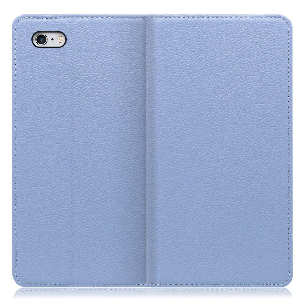 LOOF Pastel iPhone 6 Plus / 6s Plus 用 [ブルー] 丈夫な本革 お手入れ不要 手帳型ケース カード収納 幅広ポケット ベルトなし