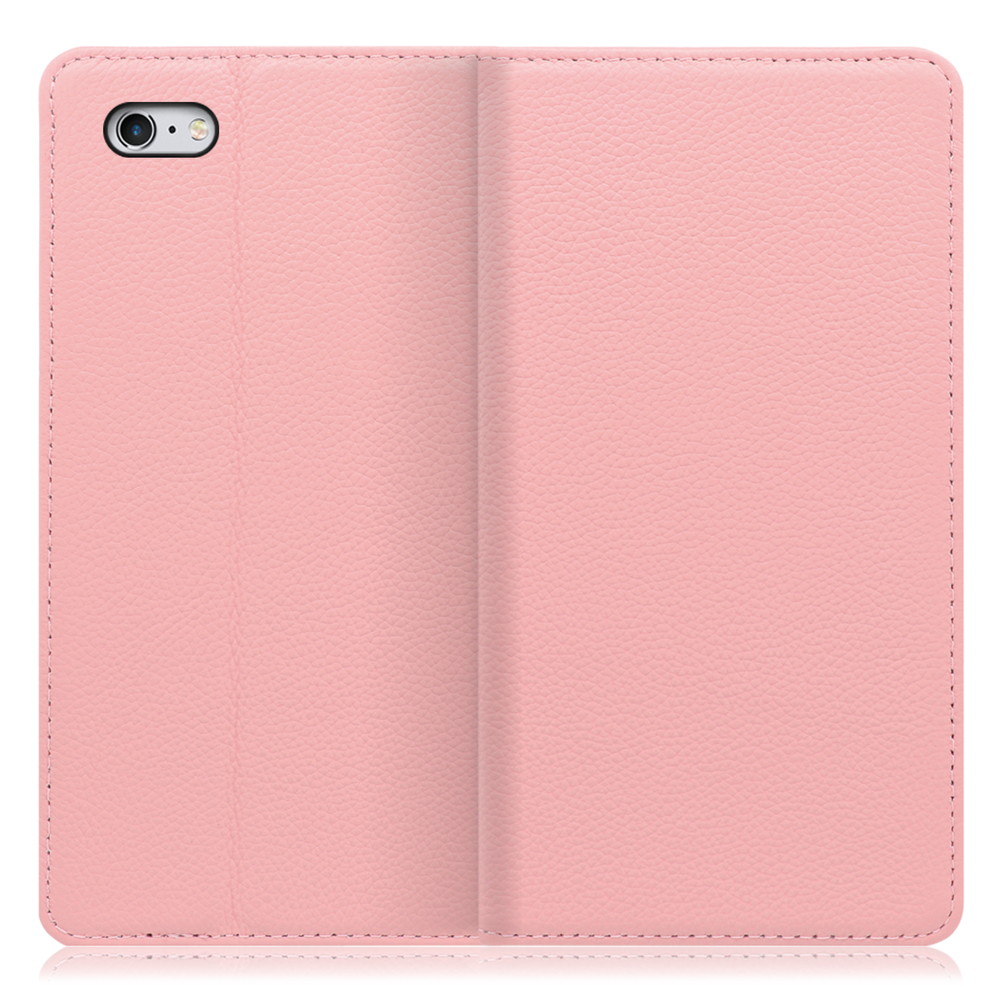 LOOF Pastel iPhone 6 Plus / 6s Plus 用 [ピンク] 丈夫な本革 お手入れ不要 手帳型ケース カード収納 幅広ポケット ベルトなし