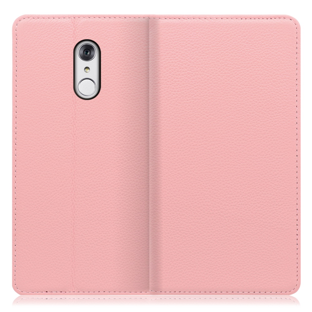 LOOF Pastel LG style / L-03K 用 [ピンク] 丈夫な本革 お手入れ不要 手帳型ケース カード収納 幅広ポケット ベルトなし