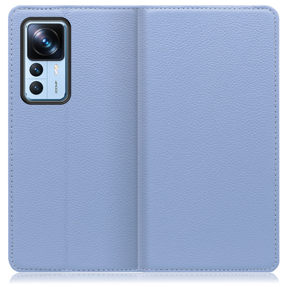LOOF Pastel Series Xiaomi 12T Pro シャオミー 用 [ブルー] 丈夫な本革 お手入れ不要 手帳型ケース カード収納 幅広ポケット ベルトなし