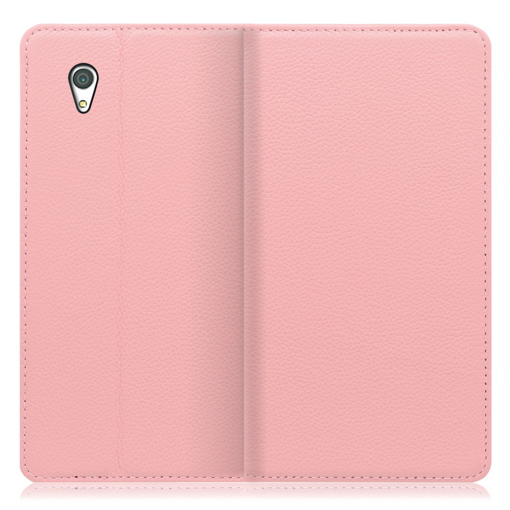 LOOF Pastel Xperia Z4 / SO-03G / SOV31 用 [ピンク] 丈夫な本革 お手入れ不要 手帳型ケース カード収納 幅広ポケット ベルトなし