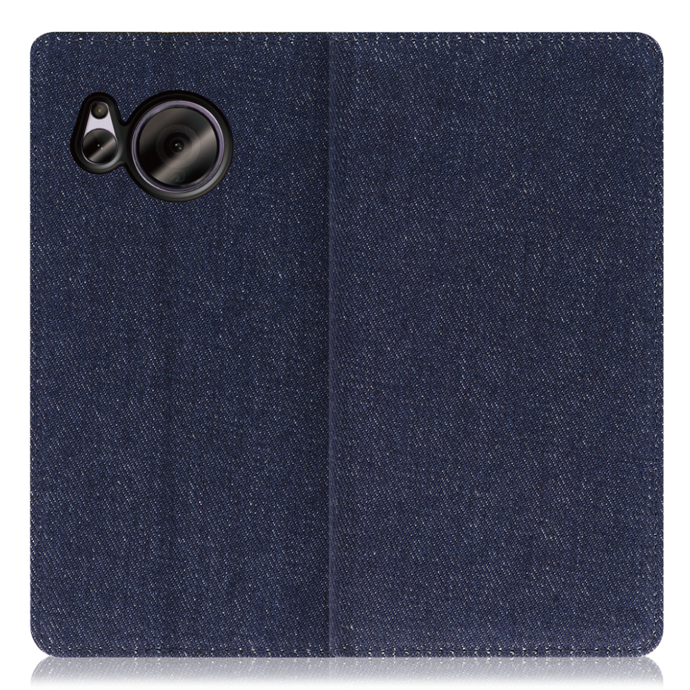 LOOF Denim Series AQUOS sense7 / SHG10 / SH-53C アクオス 用 [ブルー] デニム生地を使アクオス 用 手帳型ケース カード収納付き ベルトなし