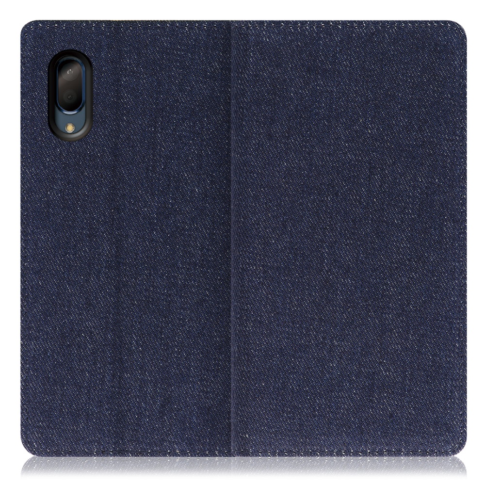 LOOF Denim AQUOS sense3 plus / sense3 plus サウンド / SHV46 用 [ブルー] デニム生地を使用 手帳型ケース カード収納付き ベルトなし