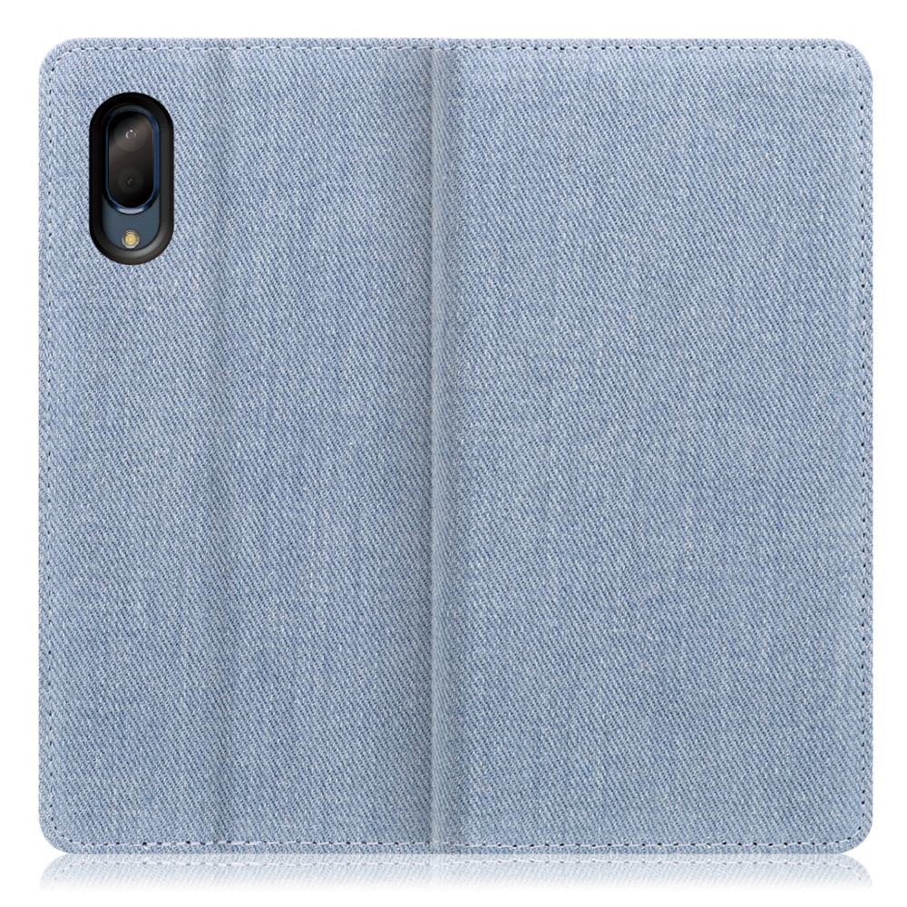 LOOF Denim AQUOS sense3 plus / sense3 plus サウンド / SHV46 用 [ライトブルー] デニム 手帳型ケース カード収納付き ベルトなし