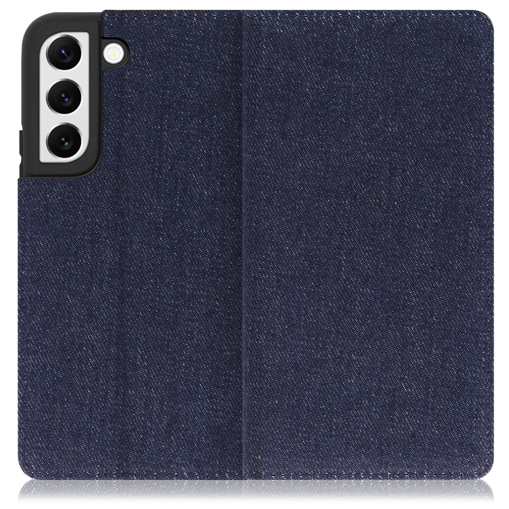 LOOF Denim Galaxy S22 / SC-51C / SCG13 用 [ブルー] デニム生地を使用 手帳型ケース カード収納付き ベルトなし