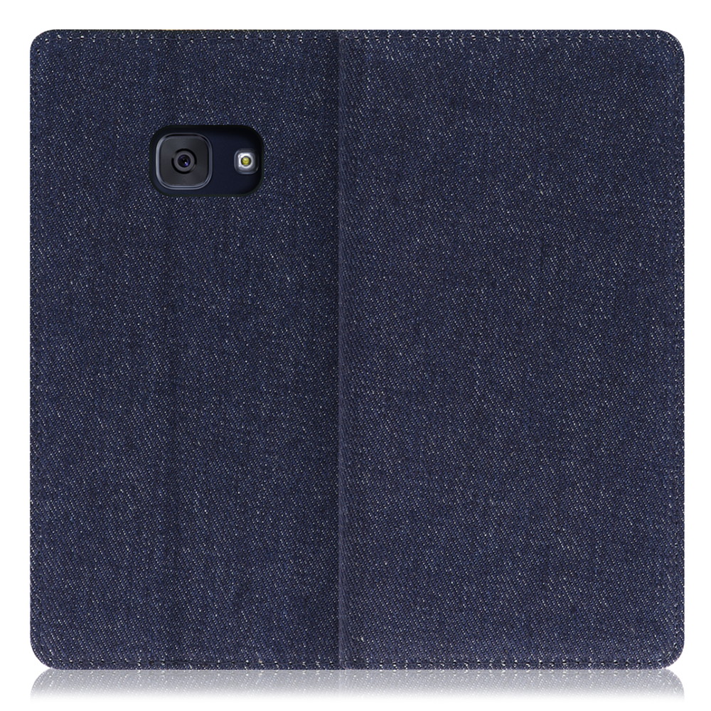 LOOF Denim Galaxy Feel / SC-04J 用 [ブルー] デニム生地を使用 手帳型ケース カード収納付き ベルトなし