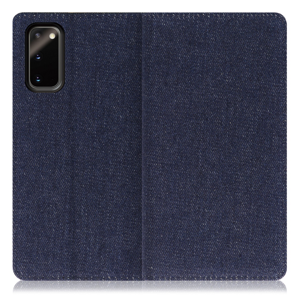 LOOF Denim Galaxy S20 5G / SC-51A / SCG01 用 [ブルー] デニム生地を使用 手帳型ケース カード収納付き ベルトなし