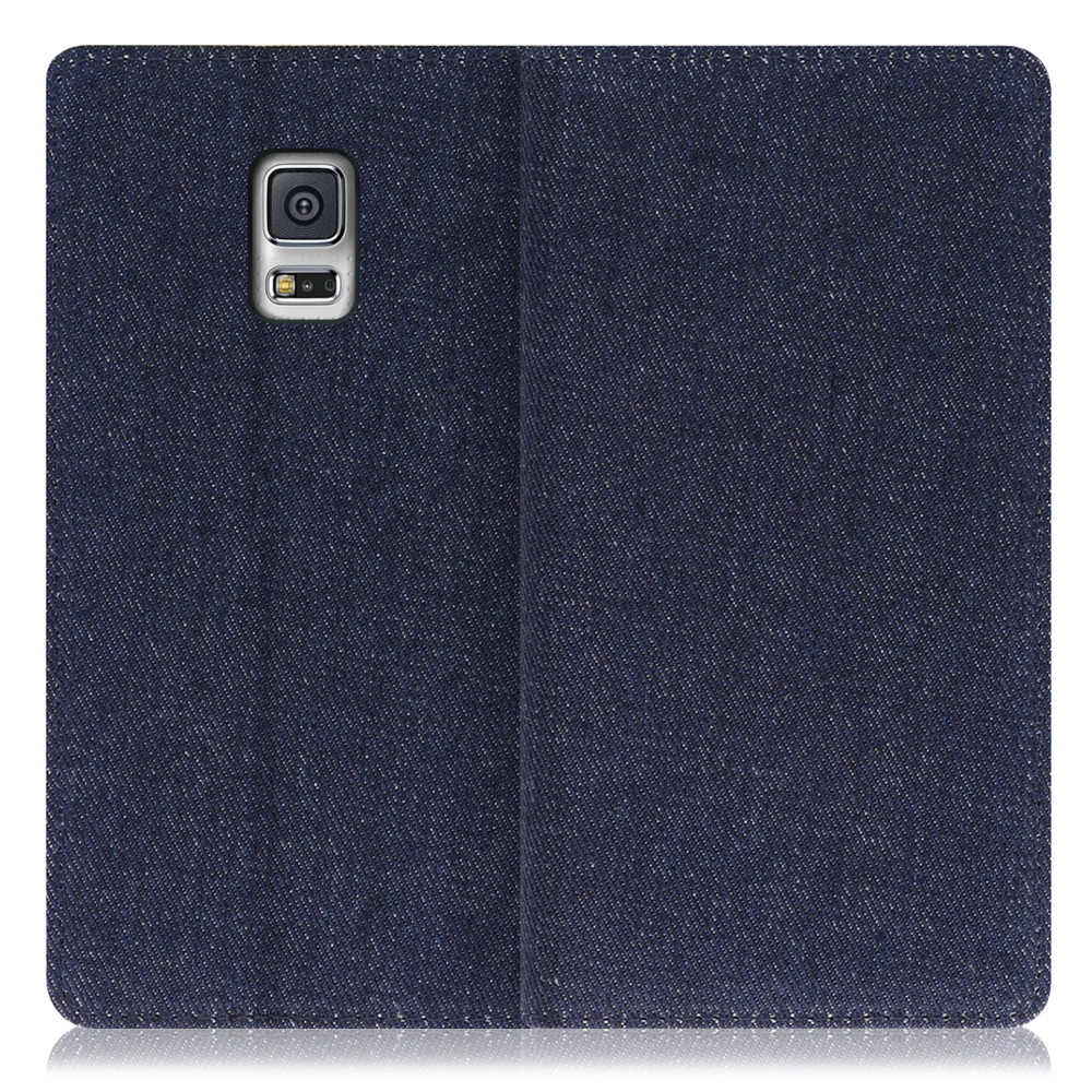 LOOF Denim Galaxy S5 / SC-04F 用 [ブルー] デニム生地を使用 手帳型ケース カード収納付き ベルトなし