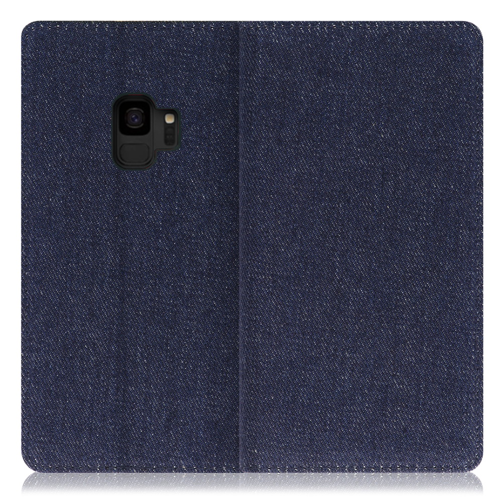 LOOF Denim Galaxy S9 / SC-02K / SCV38 用 [ブルー] デニム生地を使用 手帳型ケース カード収納付き ベルトなし