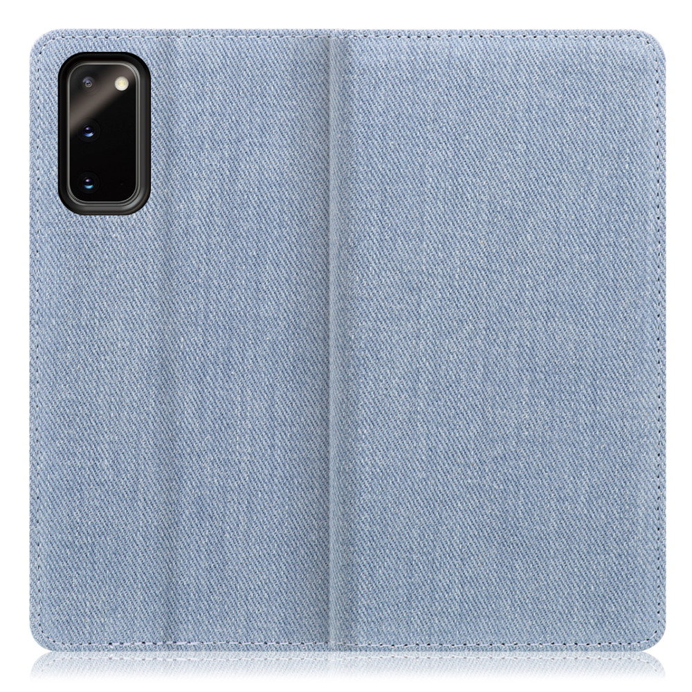 LOOF Denim Galaxy S20 5G / SC-51A / SCG01 用 [ライトブルー] デニム 手帳型ケース カード収納付き ベルトなし