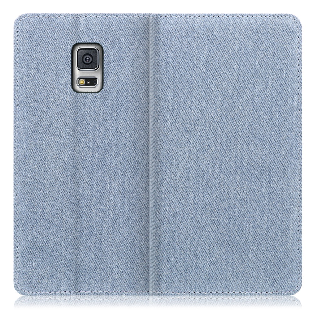 LOOF Denim Galaxy S5 / SC-04F 用 [ライトブルー] デニム 手帳型ケース カード収納付き ベルトなし