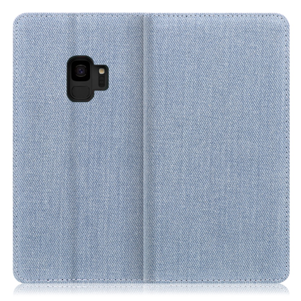 LOOF Denim Galaxy S9 / SC-02K / SCV38 用 [ライトブルー] デニム 手帳型ケース カード収納付き ベルトなし