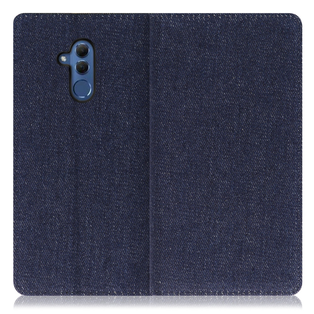 LOOF Denim HUAWEI Mate 20 lite / SNE-LX2 用 [ブルー] デニム生地を使用 手帳型ケース カード収納付き ベルトなし