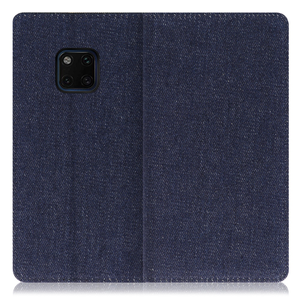 LOOF Denim HUAWEI Mate 20 Pro / LYA-L29 用 [ブルー] デニム生地を使用 手帳型ケース カード収納付き ベルトなし