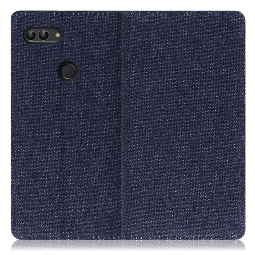 LOOF Denim HUAWEI nova lite 2 / 704HW 用 [ブルー] デニム生地を使用 手帳型ケース カード収納付き ベルトなし