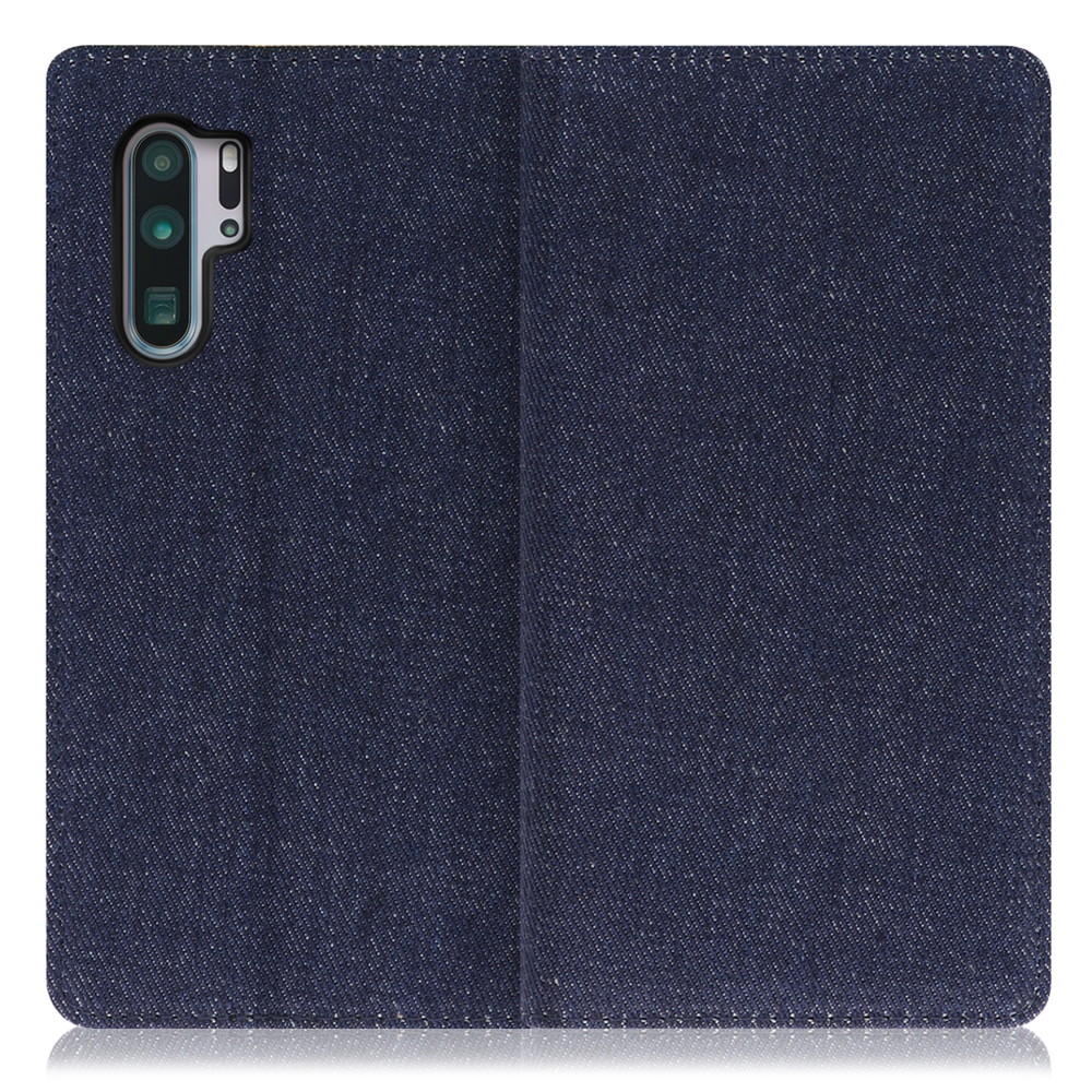 LOOF Denim HUAWEI P30 Pro 用 [ブルー] デニム生地を使用 手帳型ケース カード収納付き ベルトなし