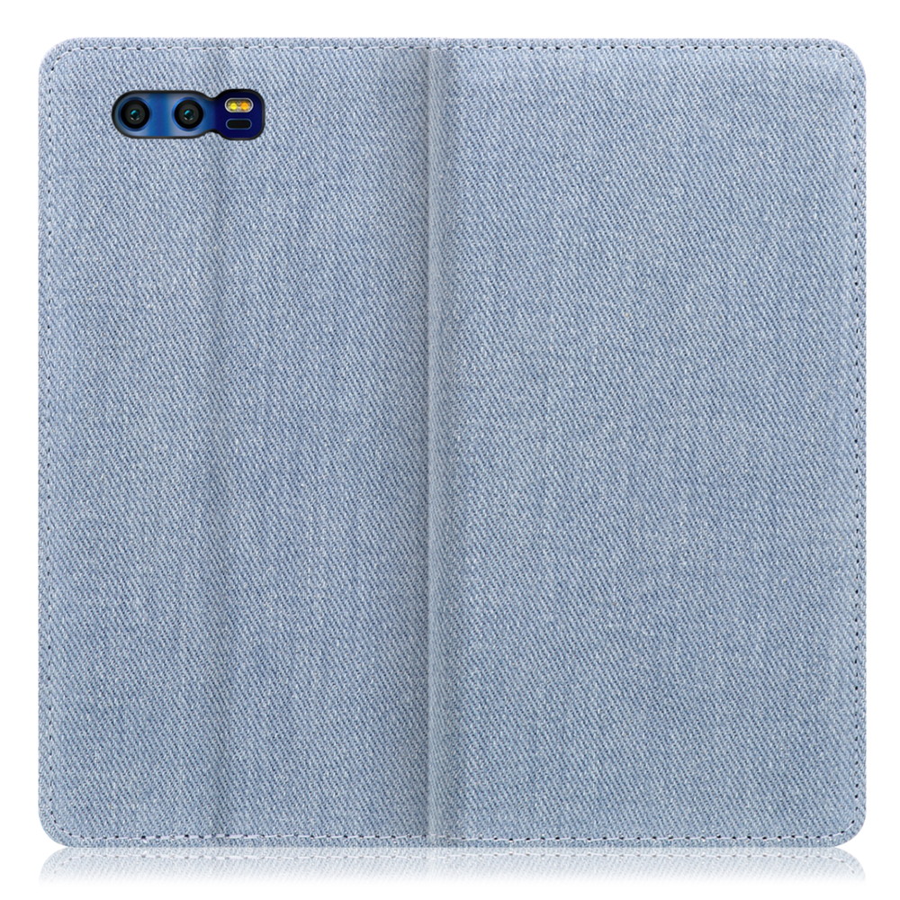 LOOF Denim HUAWEI honor9 / STF-L09 用 [ライトブルー] デニム 手帳型ケース カード収納付き ベルトなし