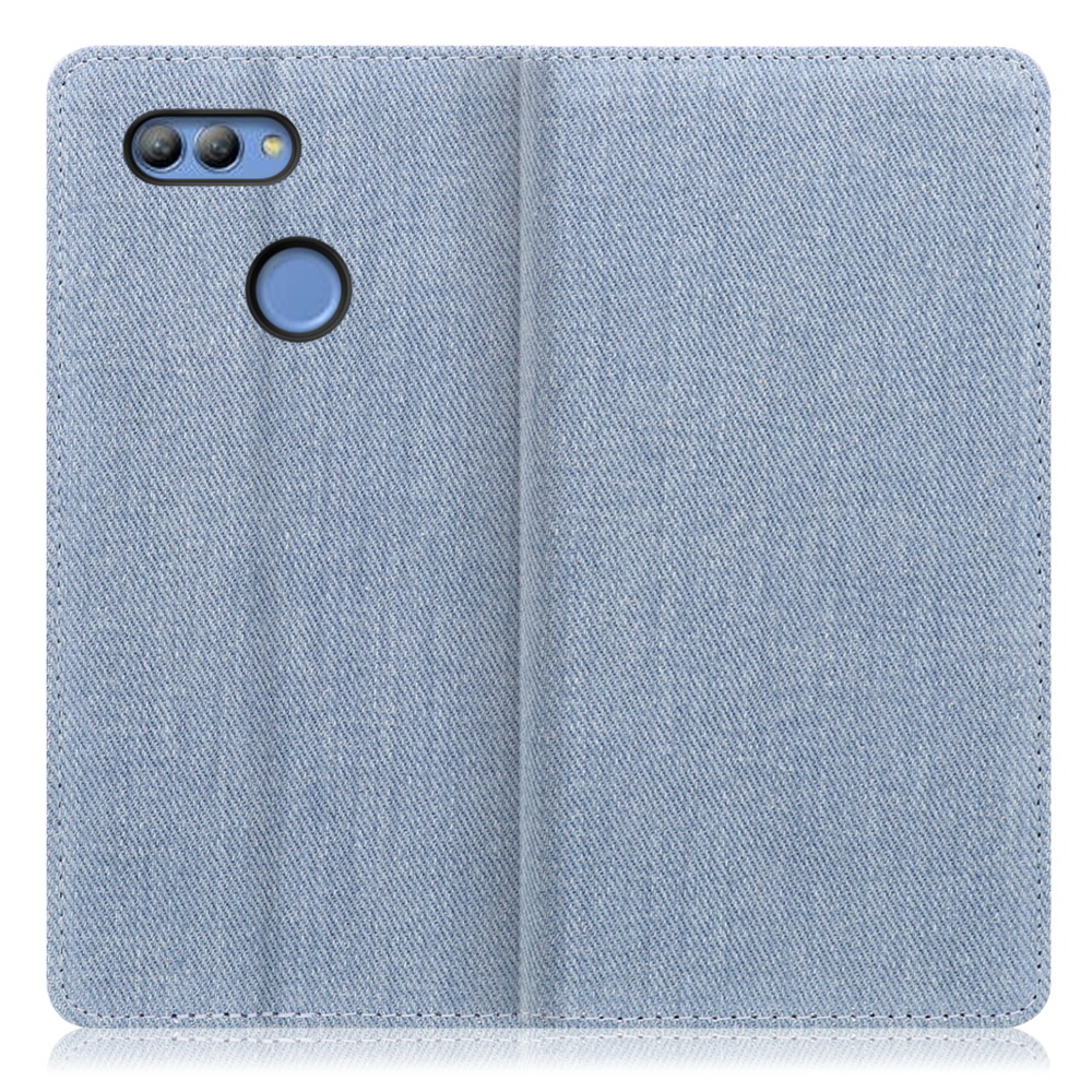 LOOF Denim HUAWEI nova 2 / HMV31 用 [ライトブルー] デニム 手帳型ケース カード収納付き ベルトなし