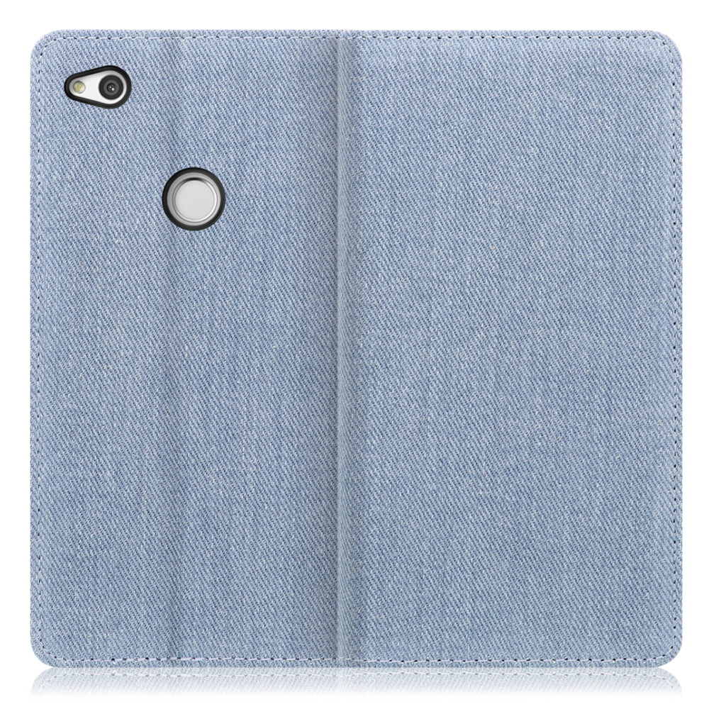 LOOF Denim HUAWEI nova lite / PRA-LX2 用 [ライトブルー] デニム 手帳型ケース カード収納付き ベルトなし