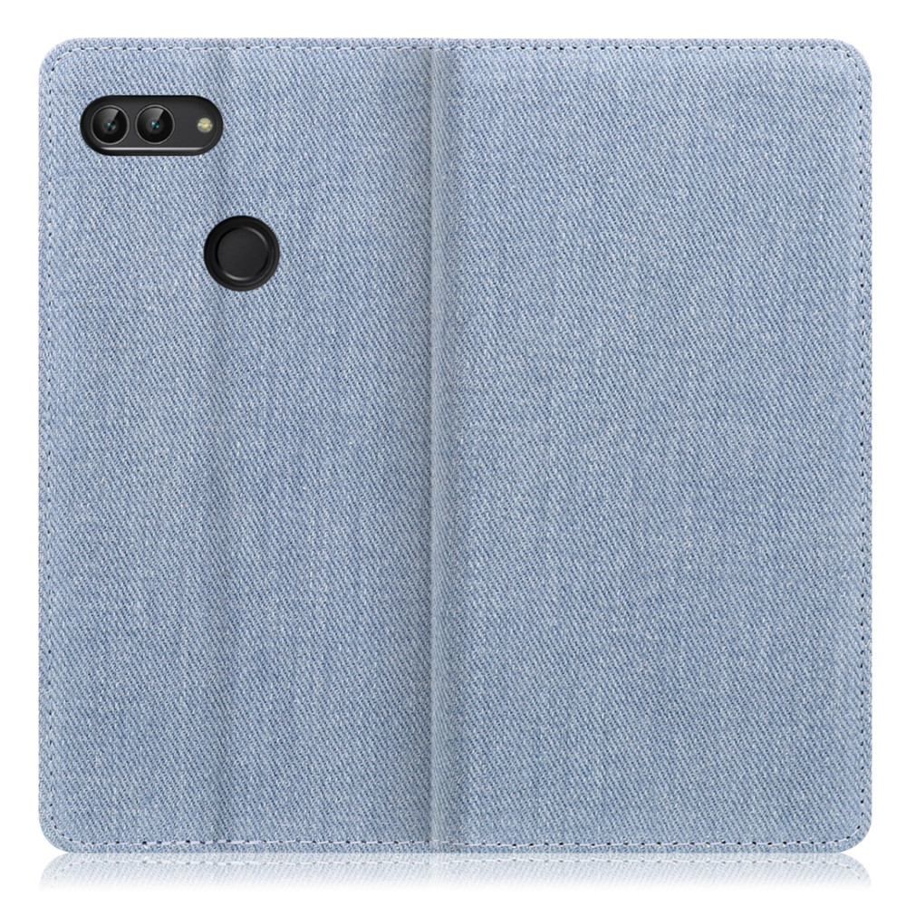 LOOF Denim HUAWEI nova lite 2 / 704HW 用 [ライトブルー] デニム 手帳型ケース カード収納付き ベルトなし