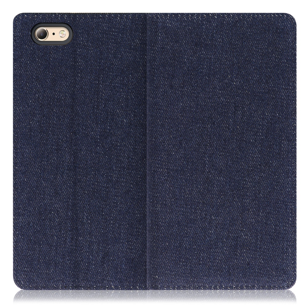LOOF Denim iPhone 6 / 6s 用 [ブルー] デニム生地を使用 手帳型ケース カード収納付き ベルトなし
