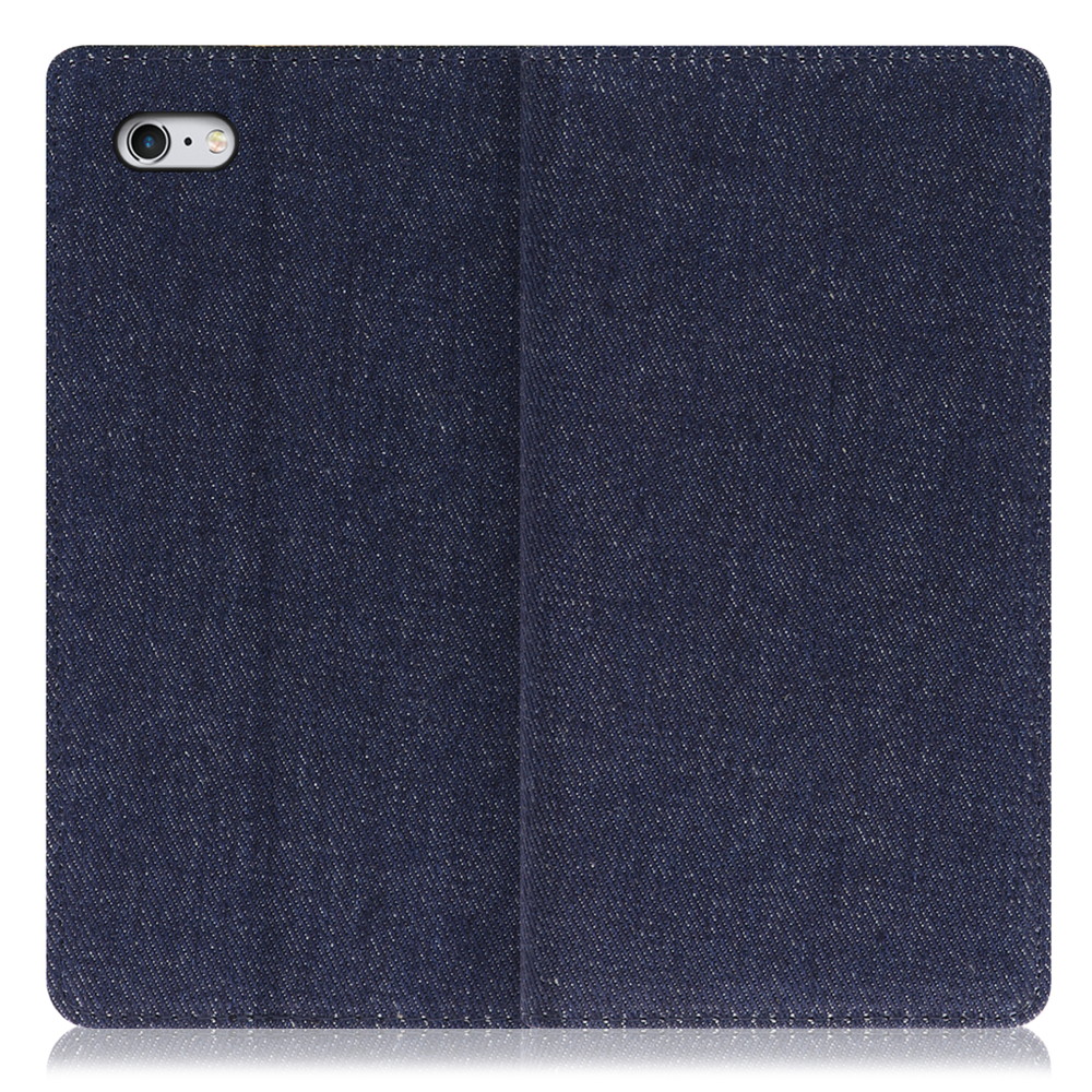 LOOF Denim iPhone 6 Plus / 6s Plus 用 [ブルー] デニム生地を使用 手帳型ケース カード収納付き ベルトなし