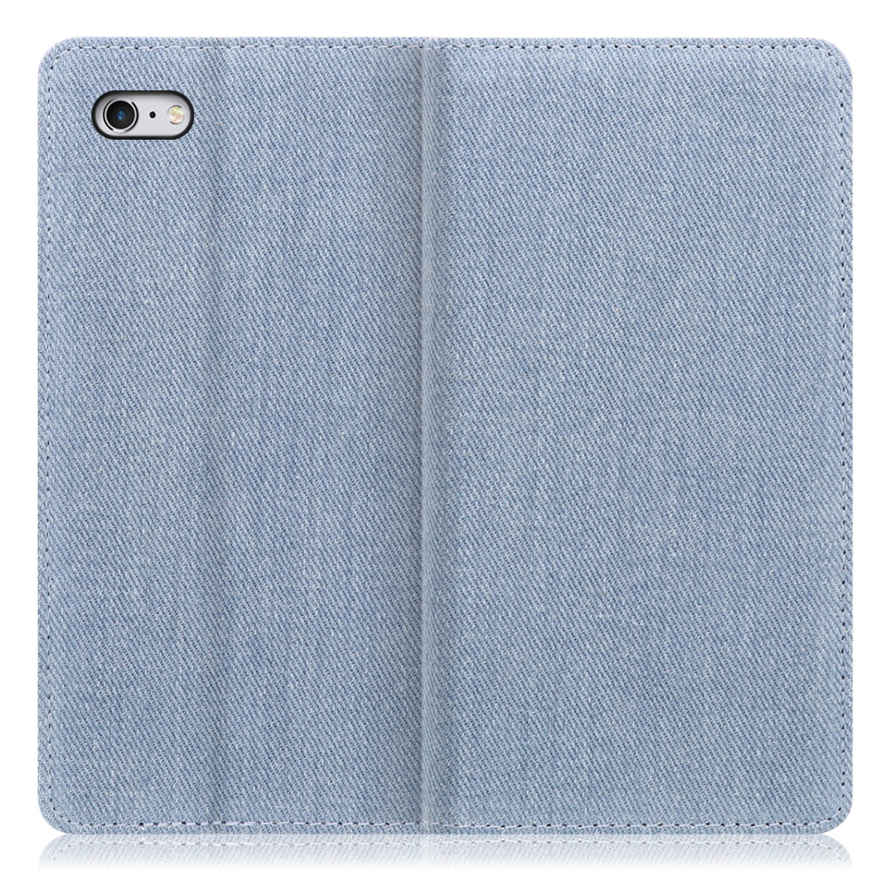 LOOF Denim iPhone 6 Plus / 6s Plus 用 [ライトブルー] デニム 手帳型ケース カード収納付き ベルトなし