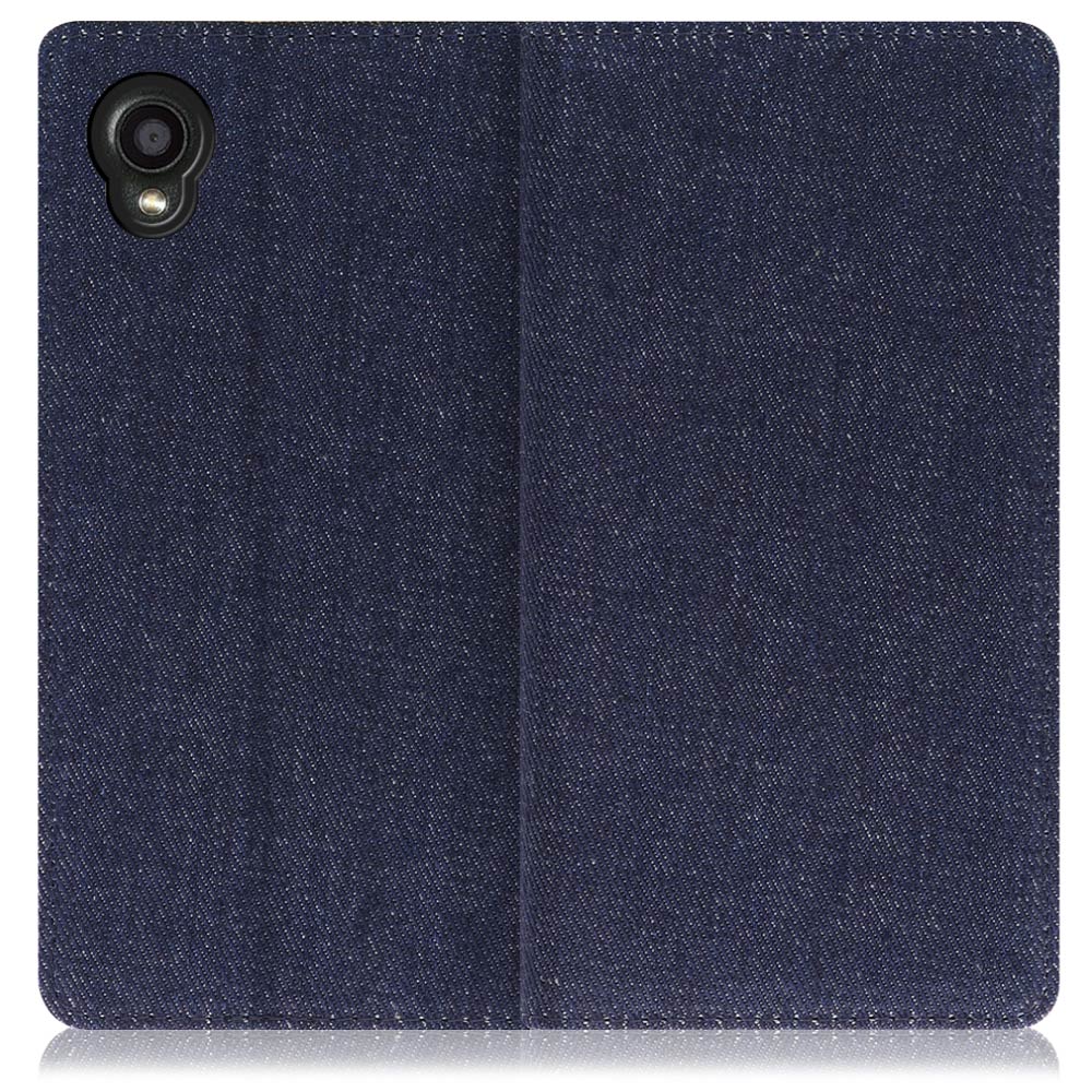 LOOF Denim Series DIGNO BX2 [ブルー] デニム生地を使用 手帳型ケース カード収納付き ベルトなし