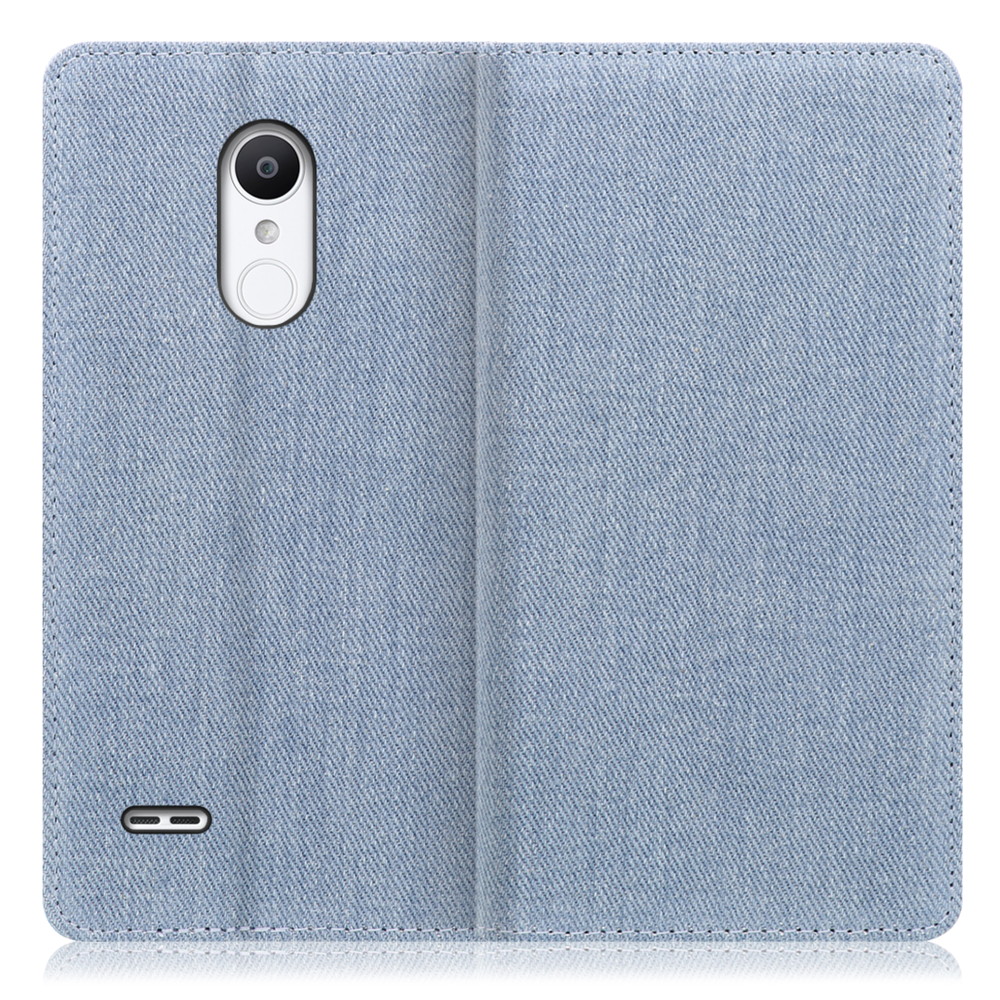 LOOF Denim LG it / LGV36 用 [ライトブルー] デニム 手帳型ケース カード収納付き ベルトなし