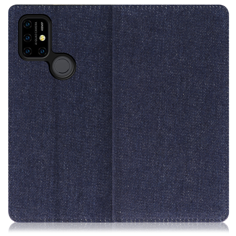 LOOF Denim UMIDIGI Power 3 用 [ブルー] デニム生地を使用 手帳型ケース カード収納付き ベルトなし