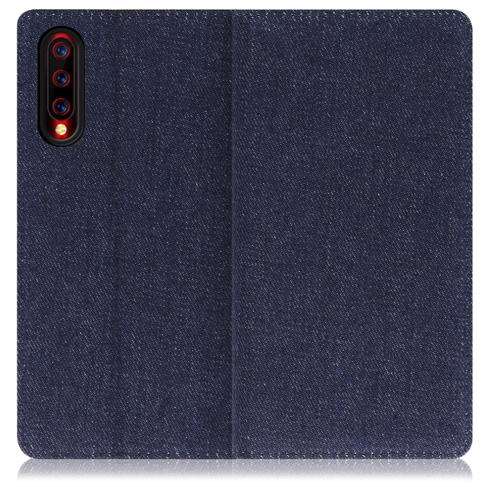 LOOF Denim UMIDIGI X 用 [ブルー] デニム生地を使用 手帳型ケース カード収納付き ベルトなし