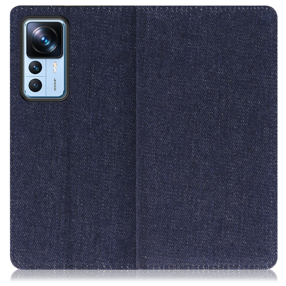 LOOF Denim Series Xiaomi 12T Pro シャオミー 用 [ブルー] デニム生地を使用 手帳型ケース カード収納付き ベルトなし