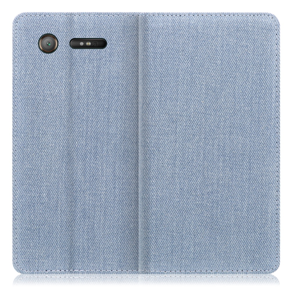 LOOF Denim Xperia XZ1 / SO-01K / SOV36 用 [ライトブルー] デニム 手帳型ケース カード収納付き ベルトなし