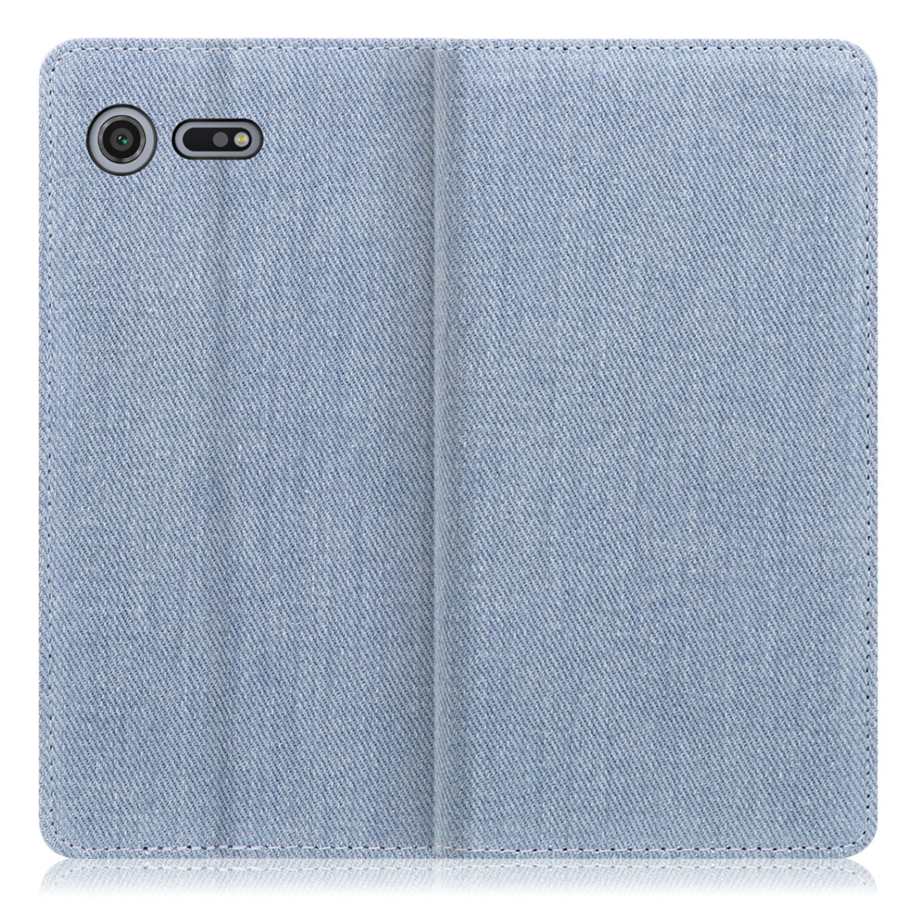 LOOF Denim Xperia XZ Premium / SO-04J 用 [ライトブルー] デニム 手帳型ケース カード収納付き ベルトなし