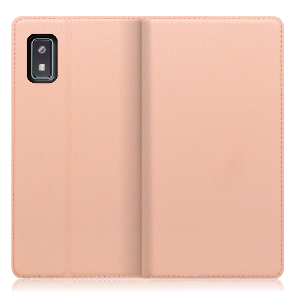 LOOF Skin slim Series AQUOS wish2 / wish [アンバーローズ] 薄い 軽量 手帳型ケース カード収納 幅広ポケット ベルトなし