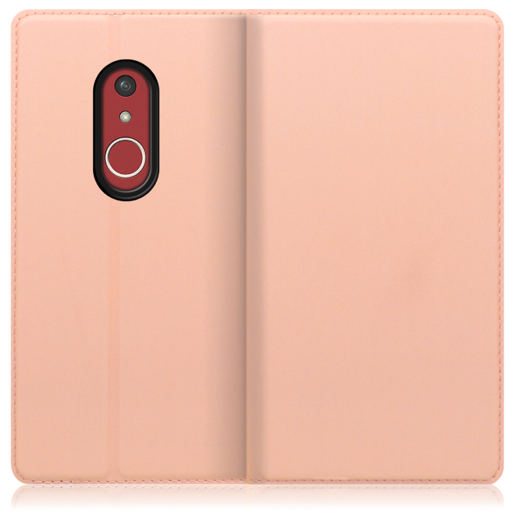 LOOF Skin slim FUJITSU arrows Be4 Plus F-41B 用 [アンバーローズ] 薄い 軽量 手帳型ケース カード収納 幅広ポケット ベルトなし