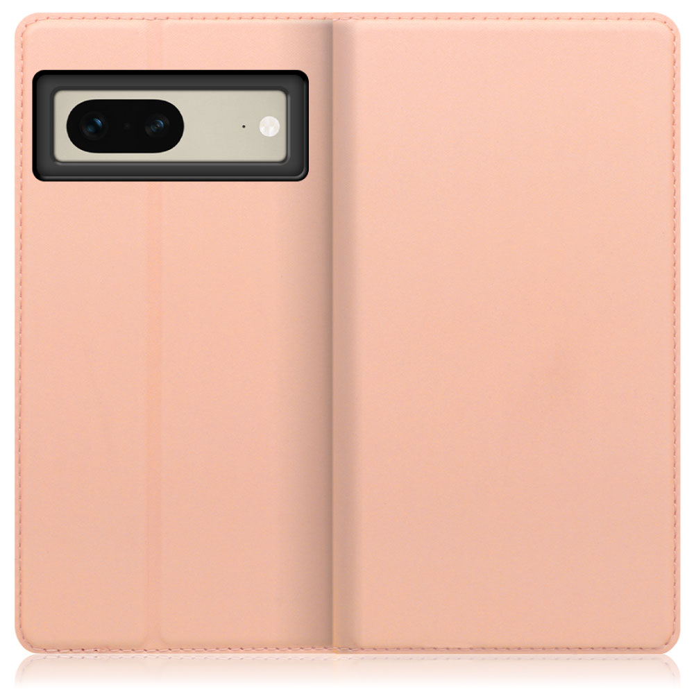 LOOF Skin slim Series Google Pixel 7 用 [アンバーローズ] 薄い 軽量 手帳型ケース カード収納 幅広ポケット ベルトなし