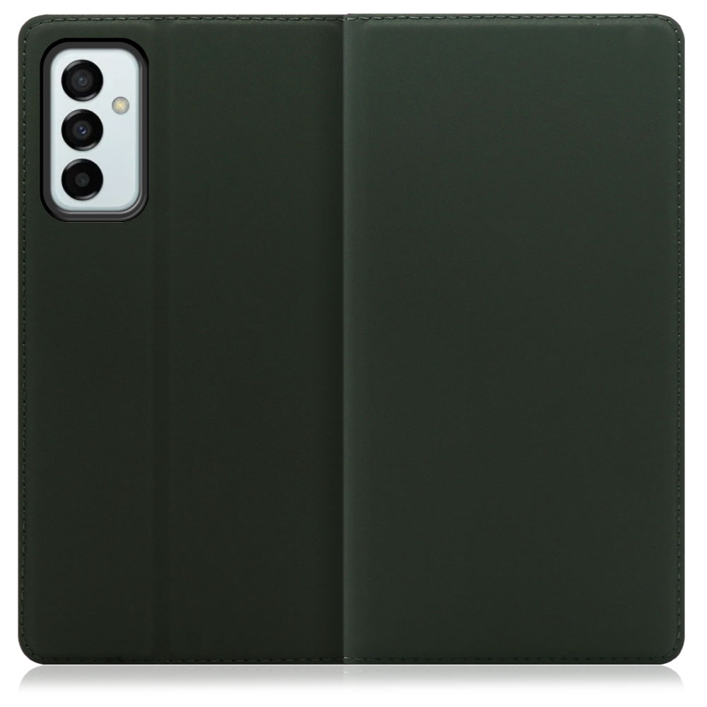 LOOF SKIN SLIM Galaxy M23 5G 用 [ネイビー] 薄い 軽量 手帳型ケース カード収納 幅広ポケット ベルトなし