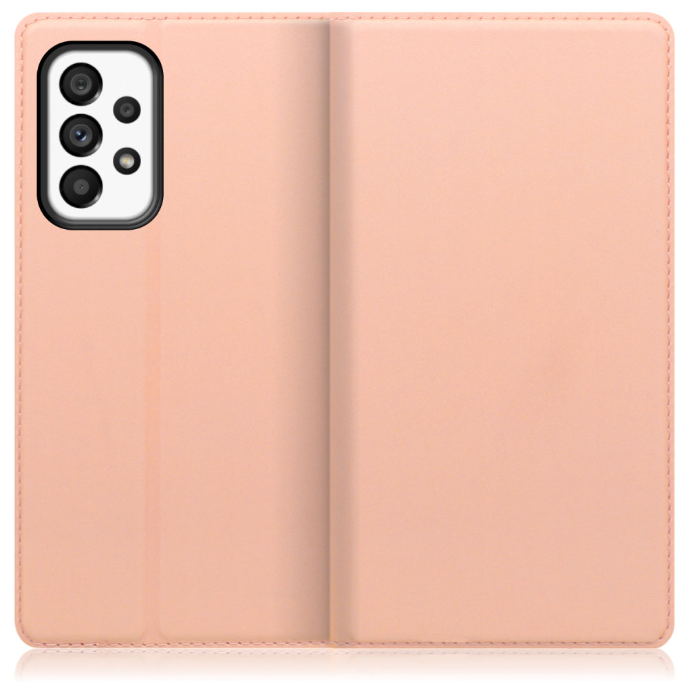 LOOF Skin slim Galaxy A53 5G / SC-53C / SCG15 用 [アンバーローズ] 薄い 軽量 手帳型ケース カード収納 幅広ポケット ベルトなし