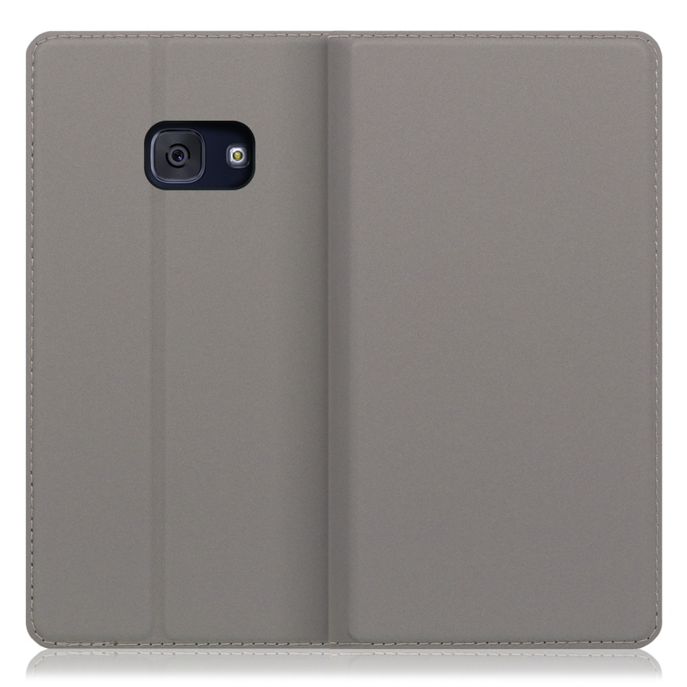 LOOF SKIN SLIM Galaxy Feel / SC-04J 用 [グレー] 薄い 軽量 手帳型ケース カード収納 幅広ポケット ベルトなし