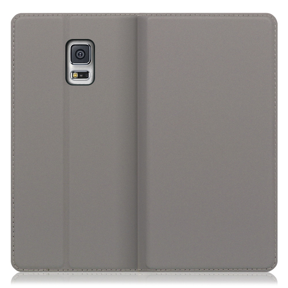 LOOF SKIN SLIM Galaxy S5 / SC-04F 用 [グレー] 薄い 軽量 手帳型ケース カード収納 幅広ポケット ベルトなし