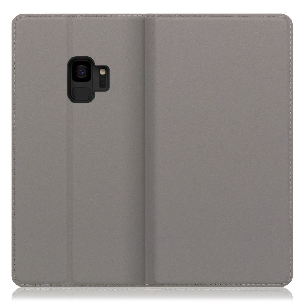 LOOF SKIN SLIM Galaxy S9 / SC-02K / SCV38 用 [グレー] 薄い 軽量 手帳型ケース カード収納 幅広ポケット ベルトなし