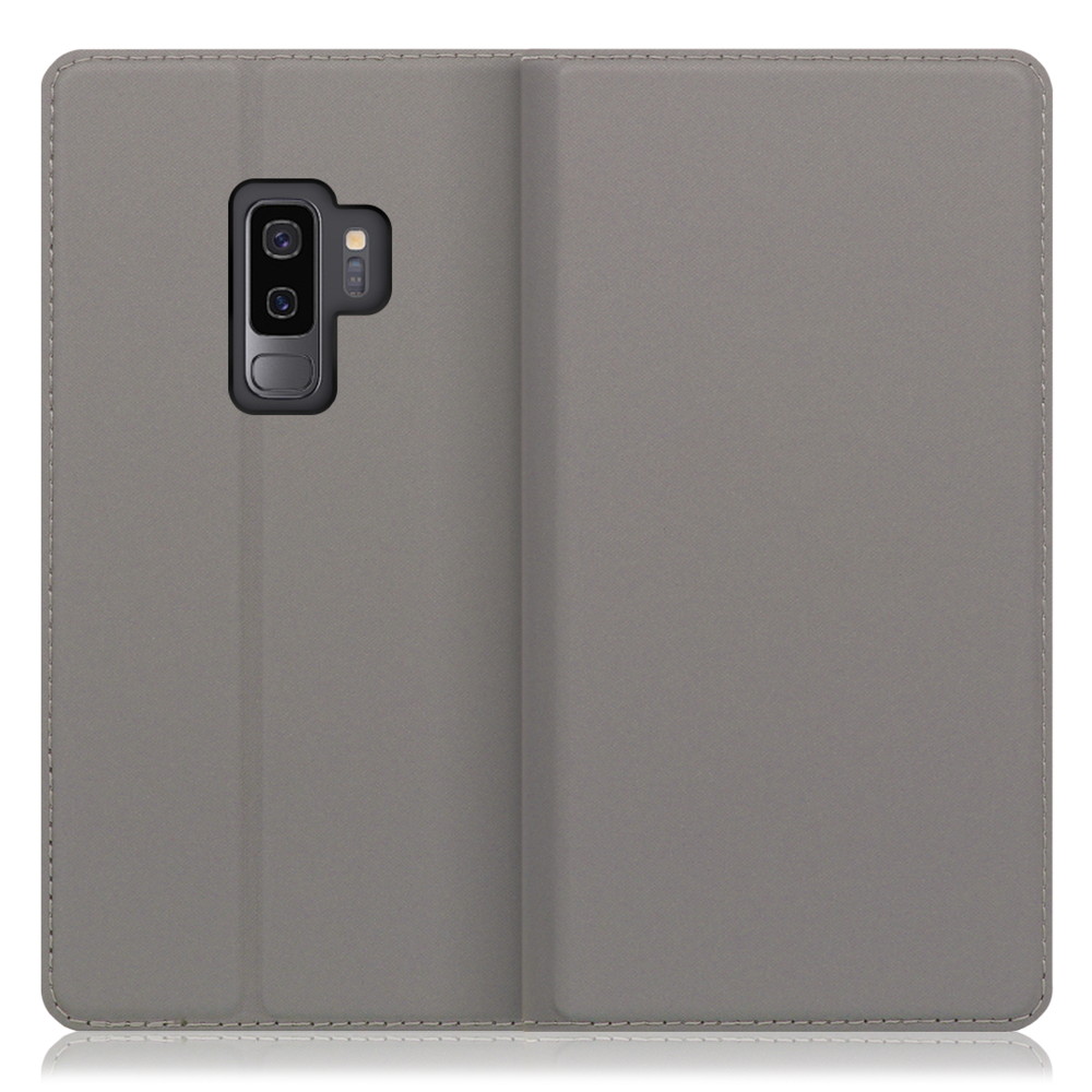 LOOF SKIN SLIM Galaxy S9+ / SC-03K / SCV39 用 [グレー] 薄い 軽量 手帳型ケース カード収納 幅広ポケット ベルトなし